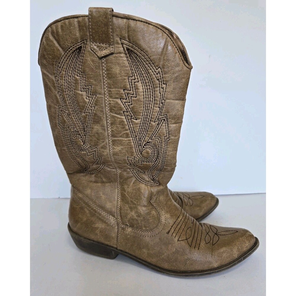 Coconuts Matisse Boots Womens 9M Gaucho Tan Western Cowboy Barn Country Rodeo - Picture 2 of 7